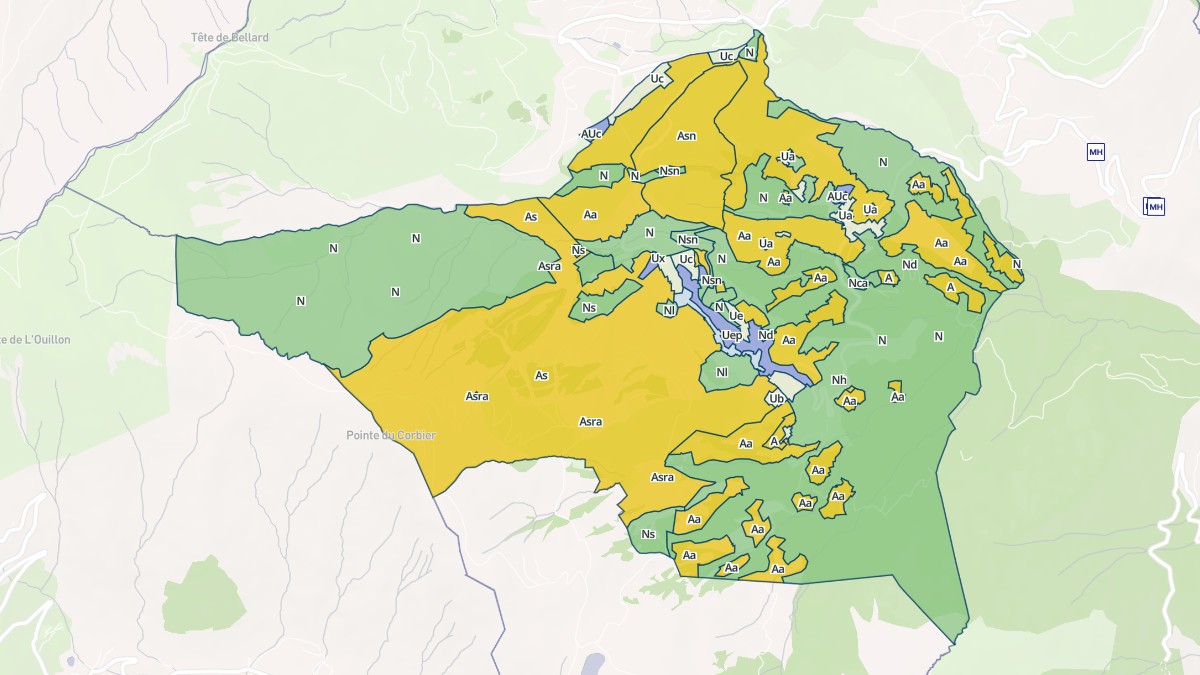 Aperçu cartographique de Villarembert, centré sur la commune