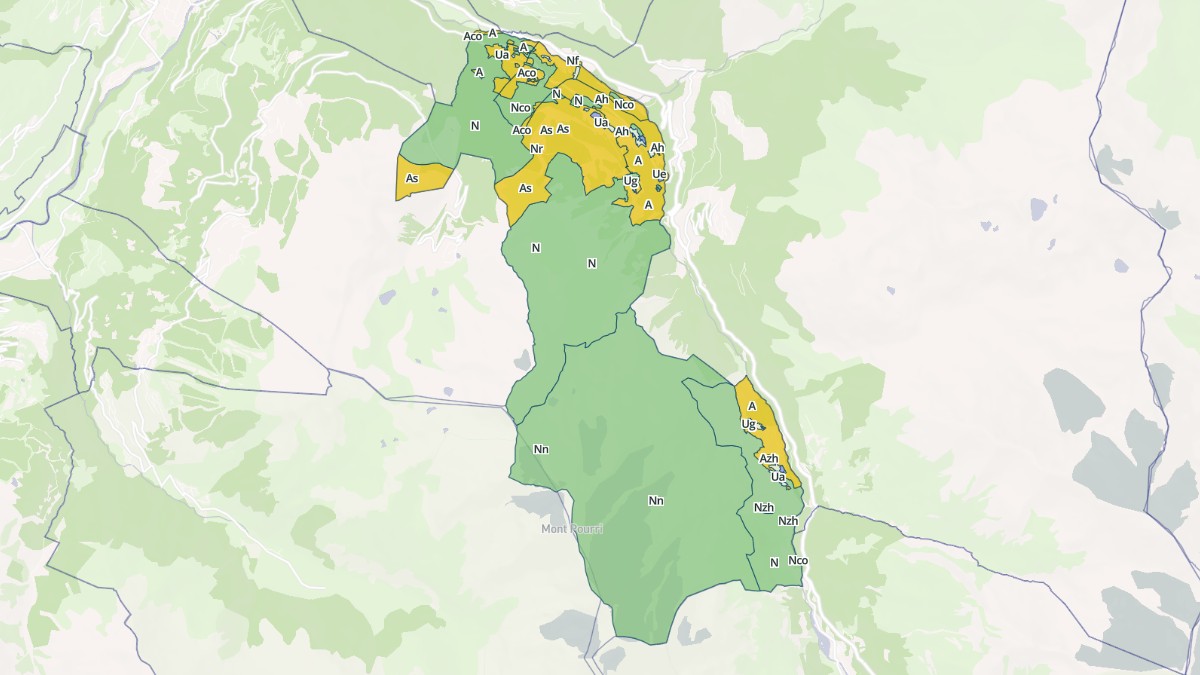 Aperçu cartographique de Villaroger, centré sur la commune