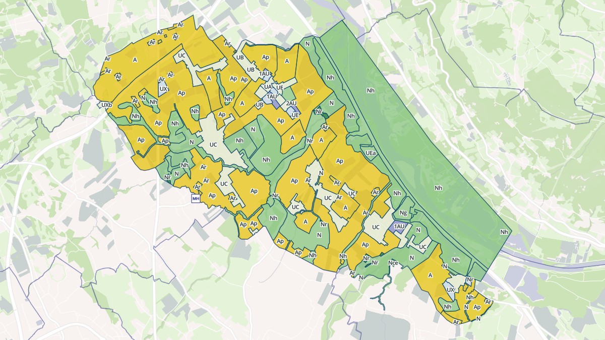 Aperçu cartographique de Arenthon, centré sur la commune