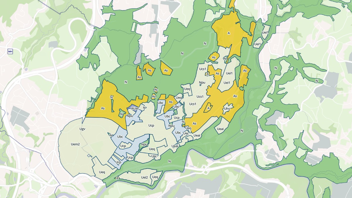 Aperçu cartographique de Argonay, centré sur la commune