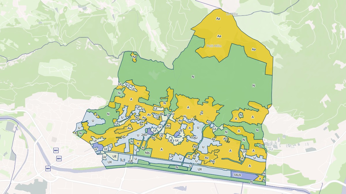 Aperçu cartographique de Ayse, centré sur la commune