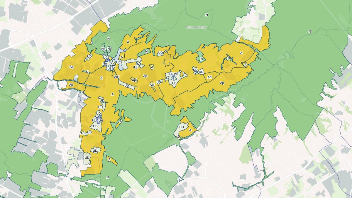 Aperçu cartographique de Ballaison, centré sur la commune