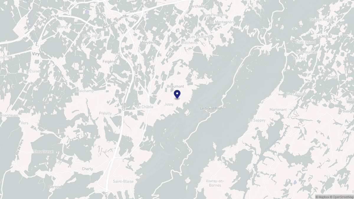Aperçu cartographique de Beaumont, centré sur la commune