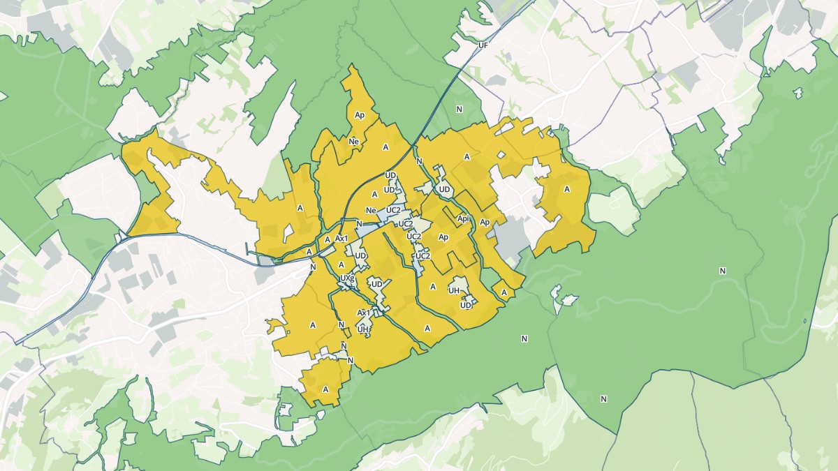 Aperçu cartographique de Brenthonne, centré sur la commune