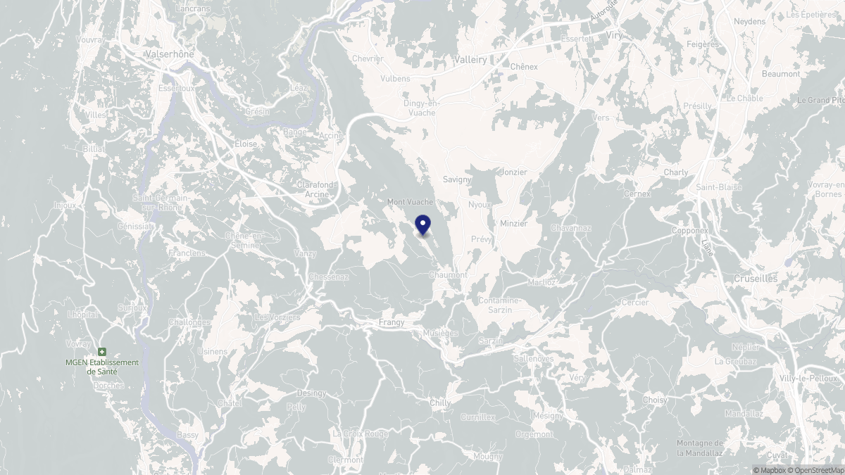 Aperçu cartographique de Chaumont, centré sur la commune