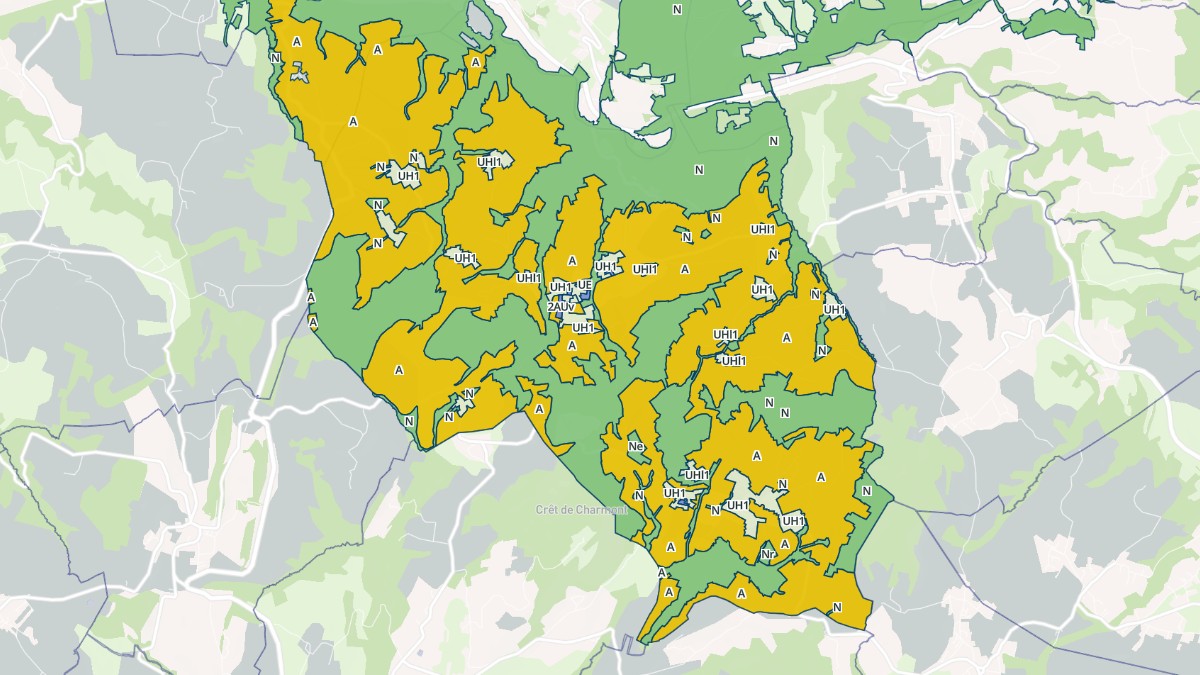 Aperçu cartographique de Chilly, centré sur la commune