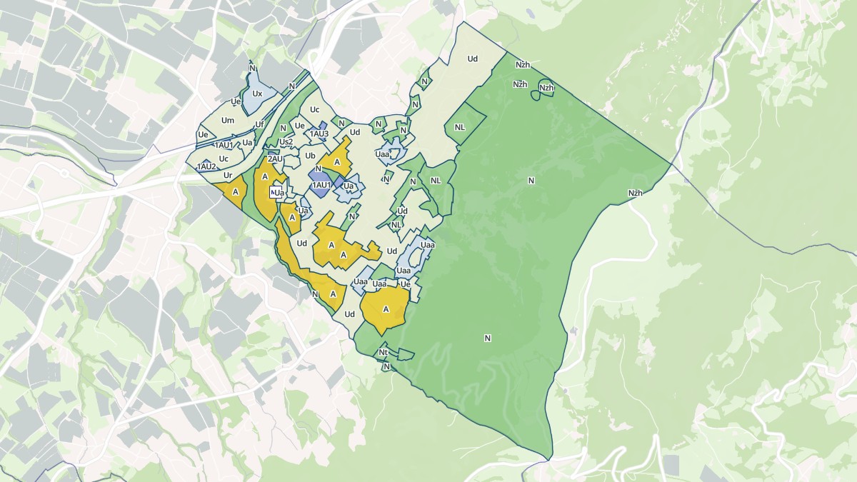 Aperçu cartographique de Collonges-sous-Salève, centré sur la commune