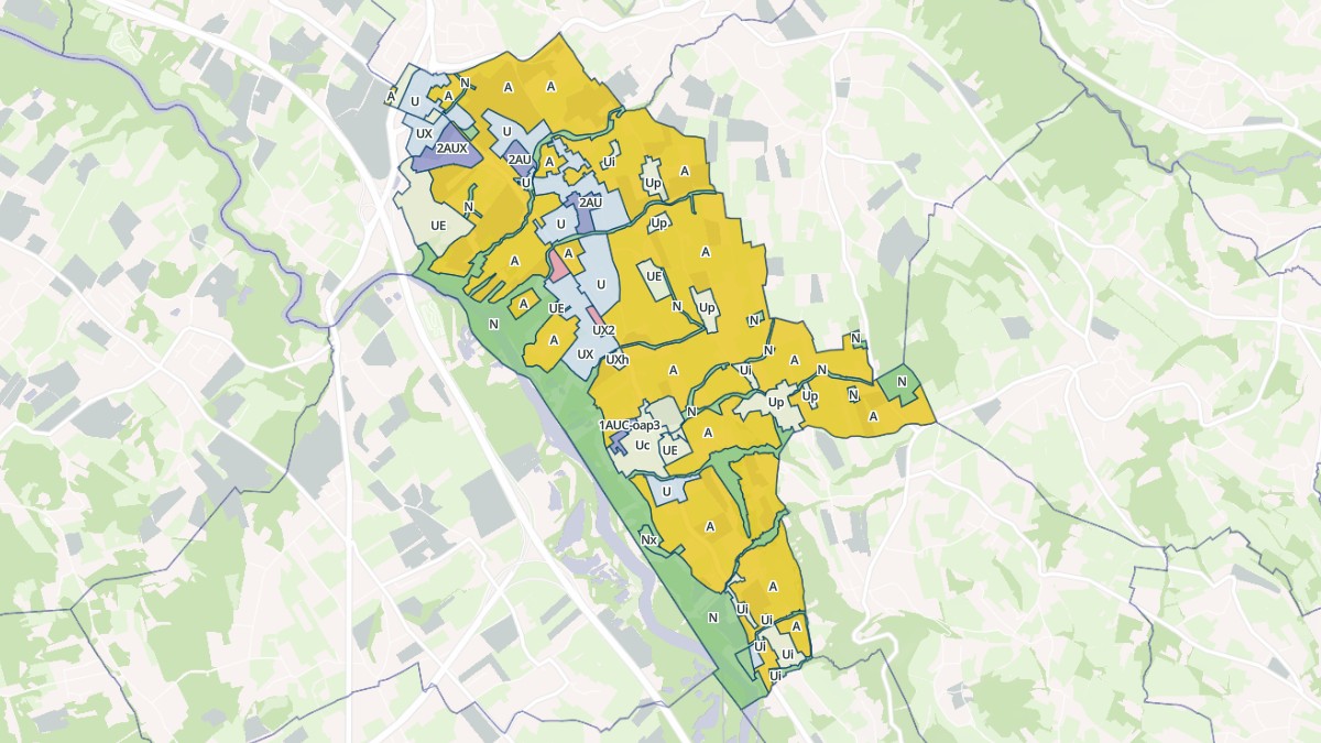 Aperçu cartographique de Contamine-sur-Arve, centré sur la commune