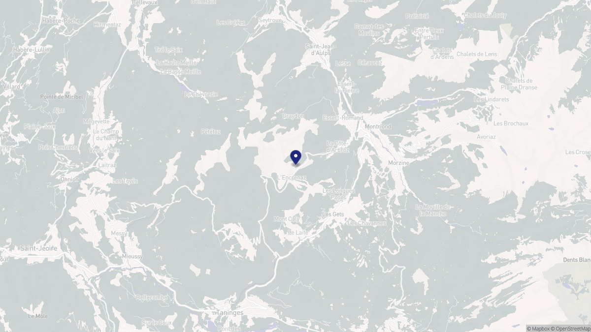 Aperçu cartographique de La Côte-d'Arbroz, centré sur la commune