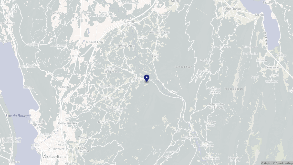 Aperçu cartographique de Cusy, centré sur la commune