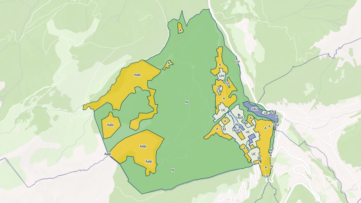Aperçu cartographique de Essert-Romand, centré sur la commune