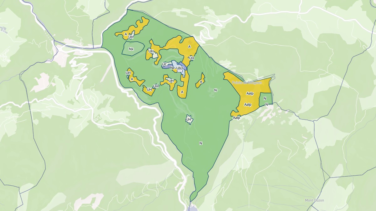 Aperçu cartographique de La Forclaz, centré sur la commune