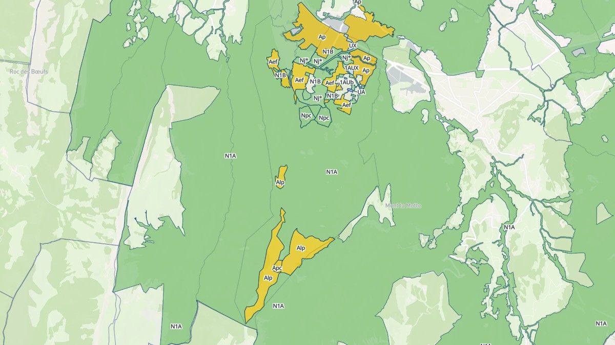 Aperçu cartographique de Giez, centré sur la commune