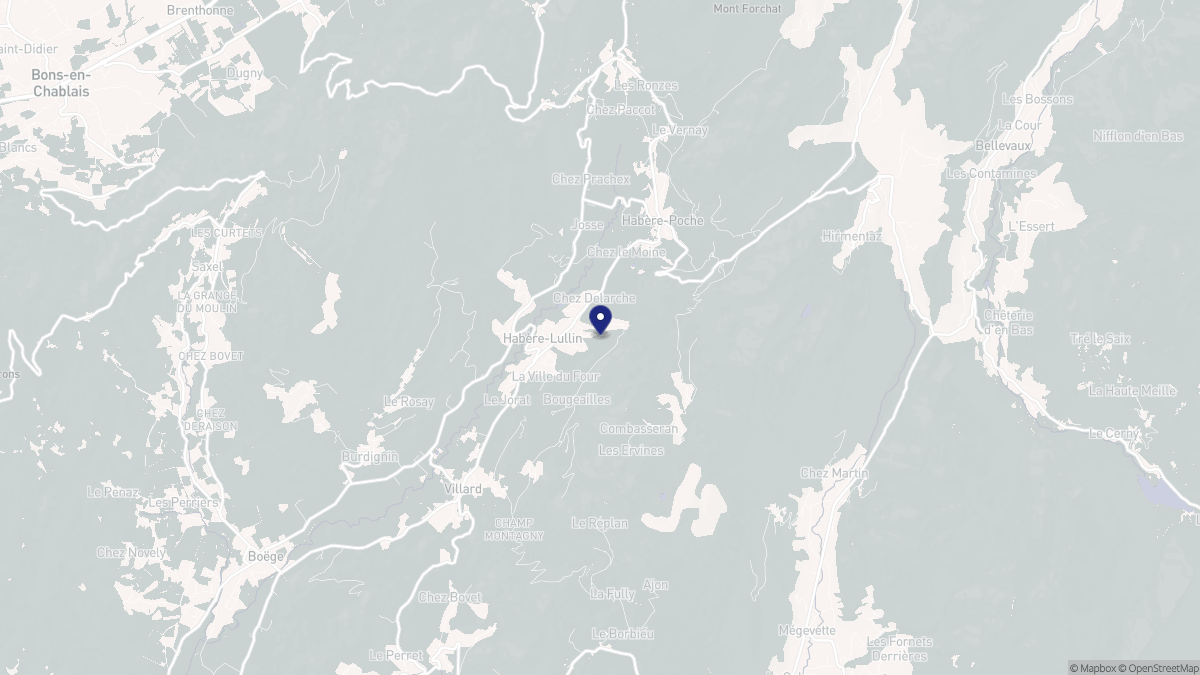 Aperçu cartographique de Habère-Lullin, centré sur la commune