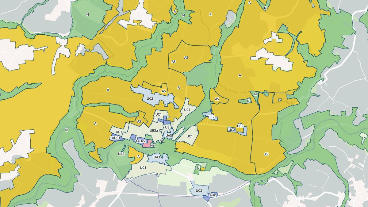 Aperçu cartographique de Hauteville-sur-Fier, centré sur la commune