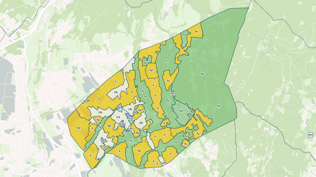 Aperçu cartographique de Lucinges, centré sur la commune