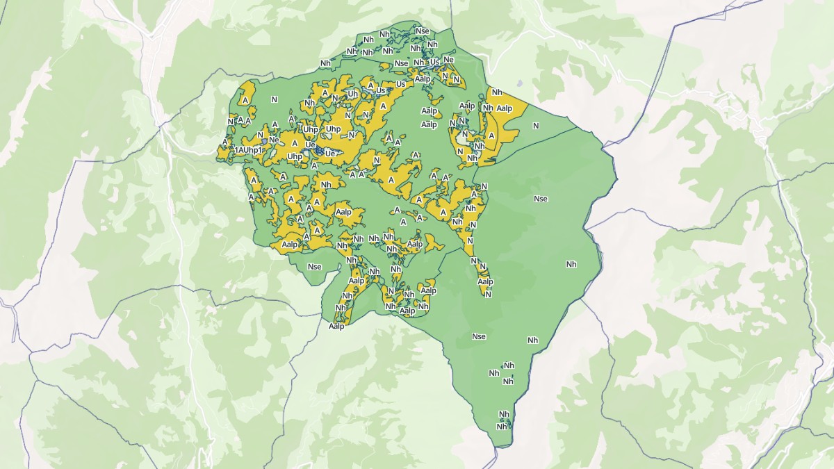 Aperçu cartographique de Manigod, centré sur la commune