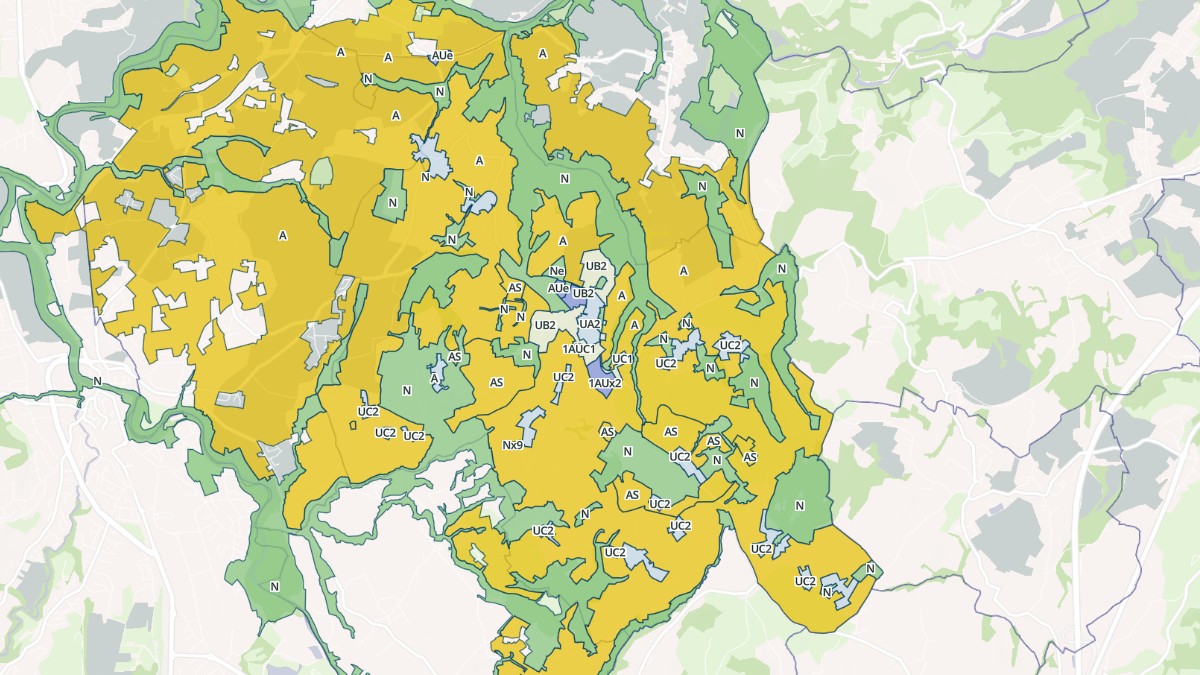 Aperçu cartographique de Marcellaz-Albanais, centré sur la commune