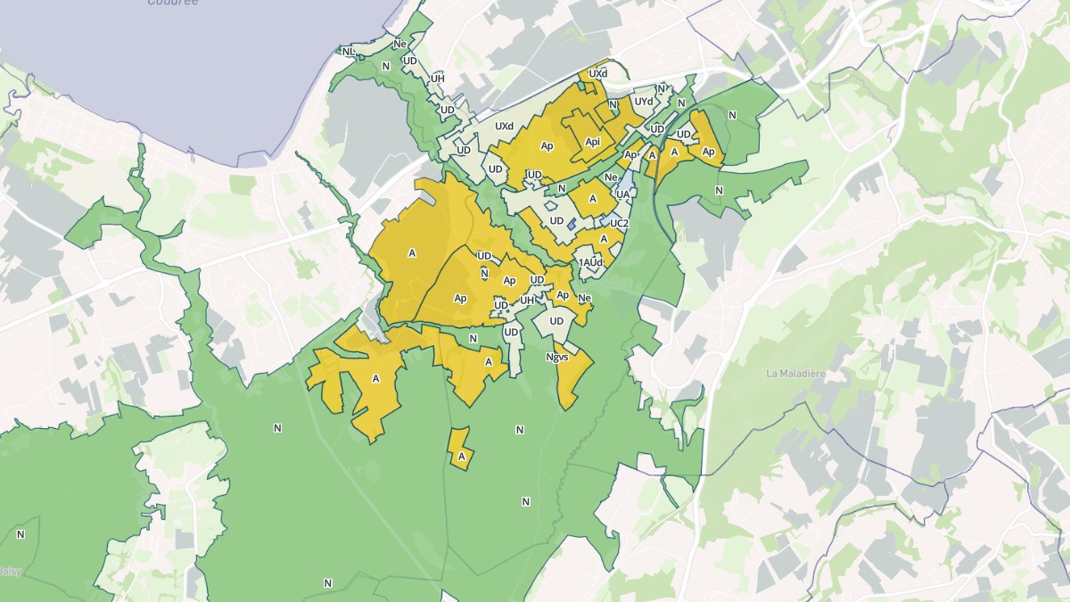 Aperçu cartographique de Margencel, centré sur la commune