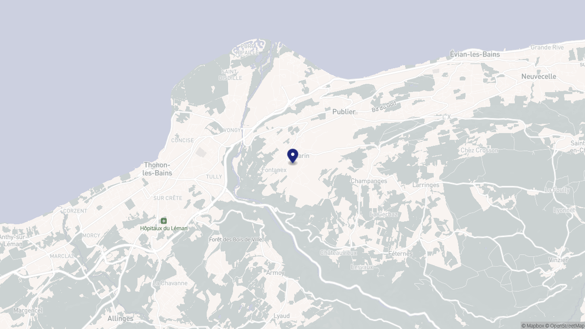 Aperçu cartographique de Marin, centré sur la commune