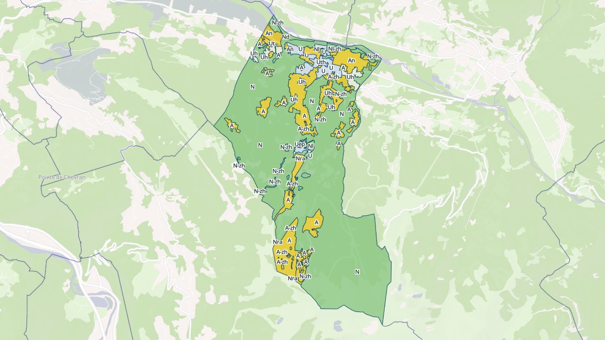 Aperçu cartographique de Morillon, centré sur la commune