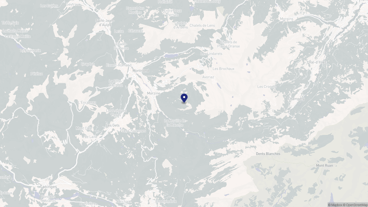 Aperçu cartographique de Morzine, centré sur la commune