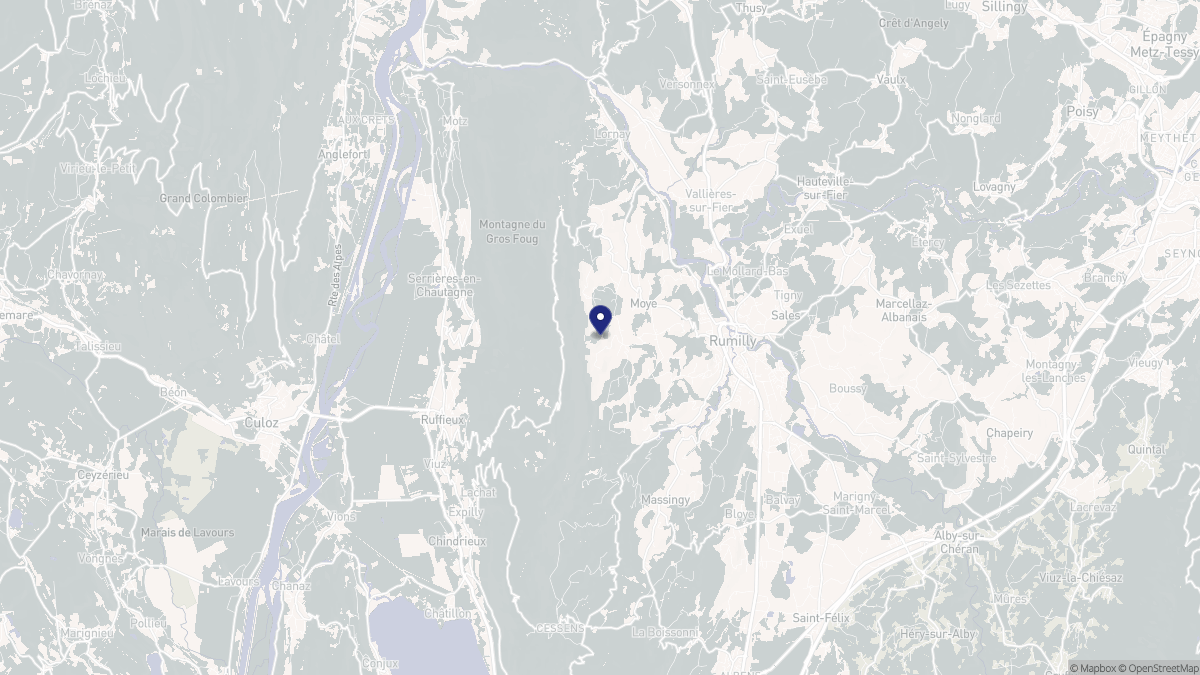Aperçu cartographique de Moye, centré sur la commune