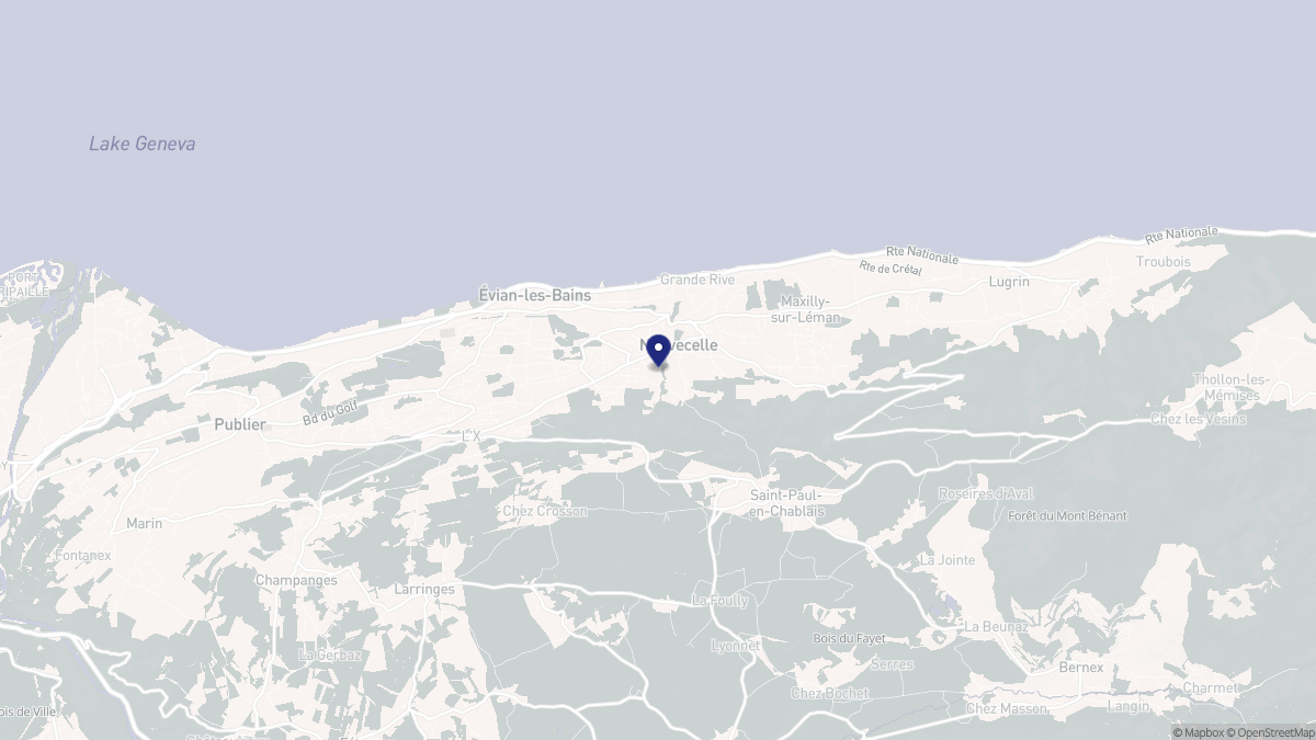 Aperçu cartographique de Neuvecelle, centré sur la commune