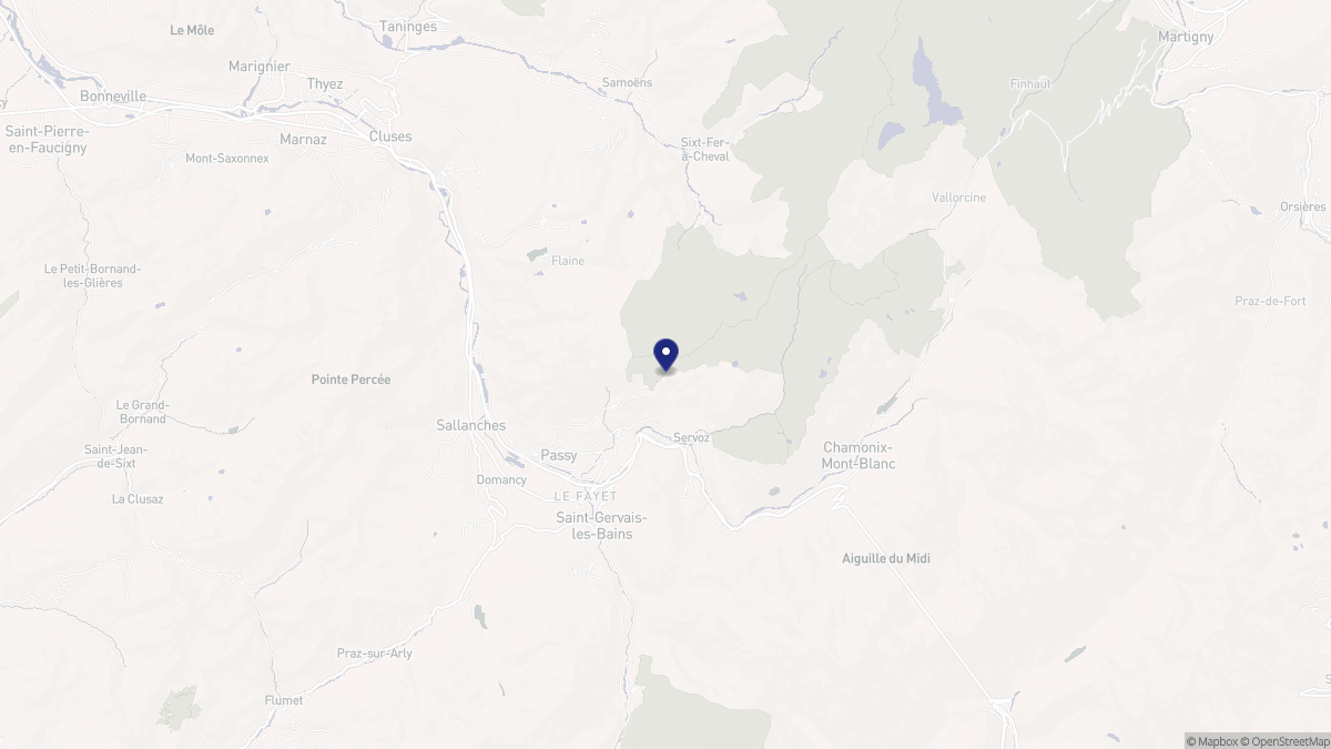 Aperçu cartographique de Passy, centré sur la commune