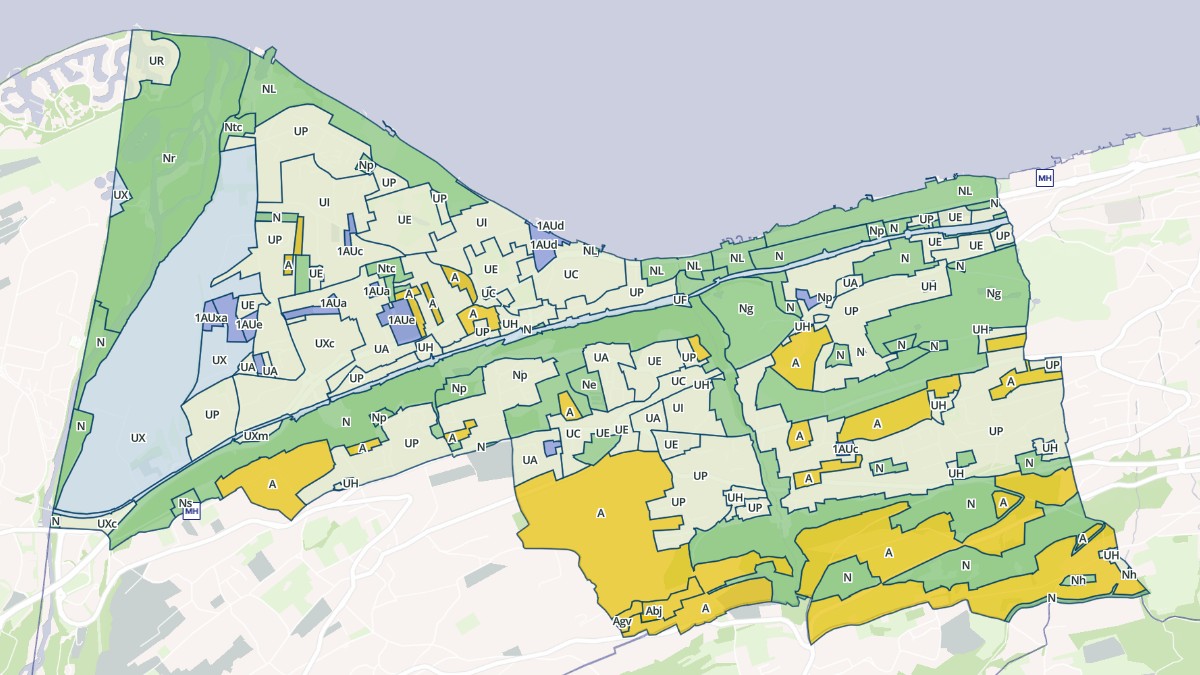 Aperçu cartographique de Publier, centré sur la commune