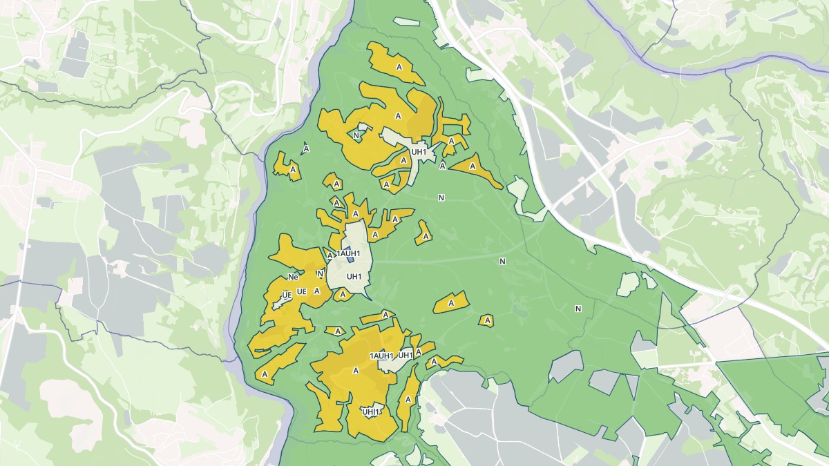 Aperçu cartographique de Saint-Germain-sur-Rhône, centré sur la commune