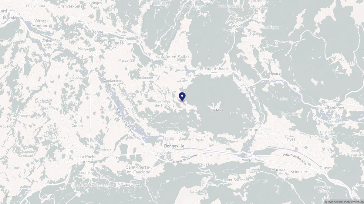 Aperçu cartographique de Saint-Jean-de-Tholome, centré sur la commune