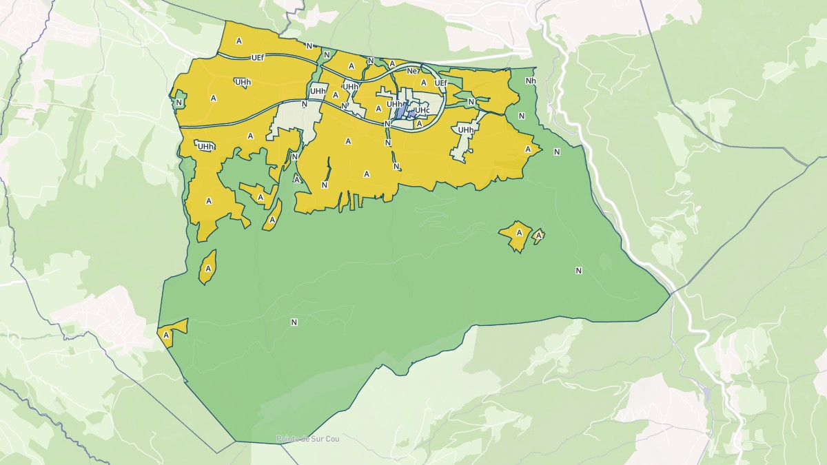 Aperçu cartographique de Saint-Laurent, centré sur la commune