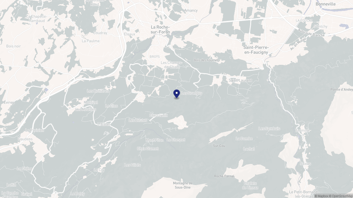 Aperçu cartographique de Saint-Sixt, centré sur la commune