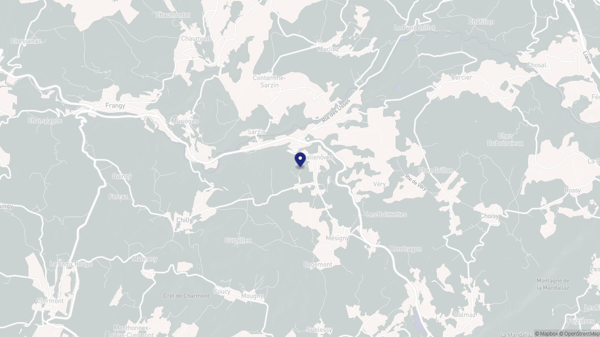 Aperçu cartographique de Sallenôves, centré sur la commune