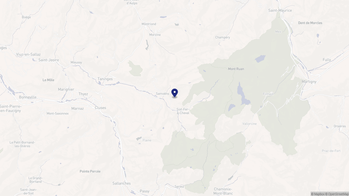 Aperçu cartographique de Samoëns, centré sur la commune