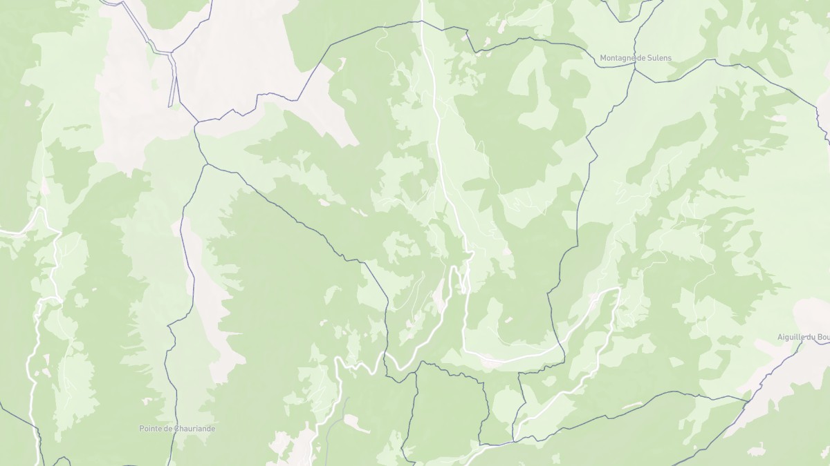 Aperçu cartographique de Serraval, centré sur la commune