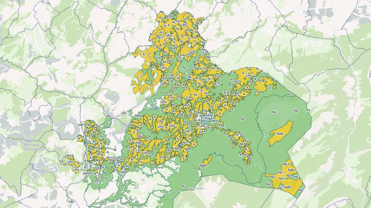 Aperçu cartographique de Fillière, centré sur la commune