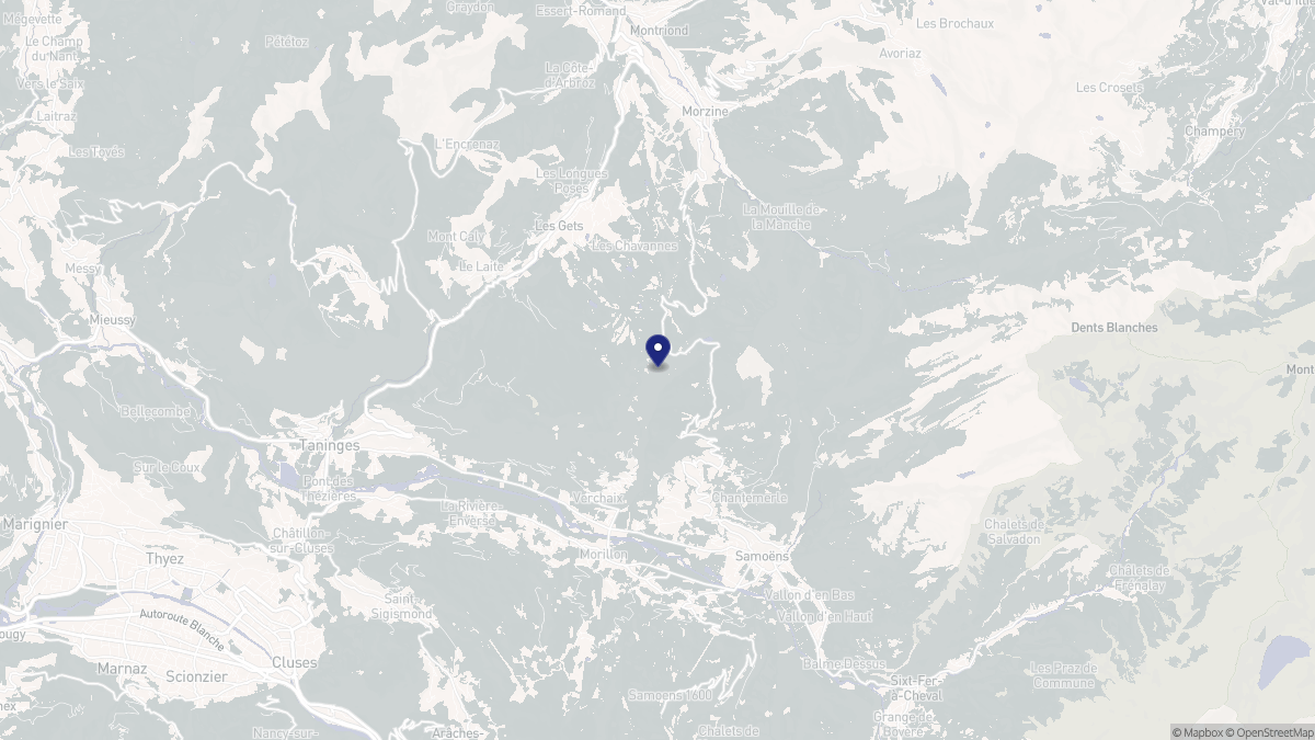 Aperçu cartographique de Verchaix, centré sur la commune