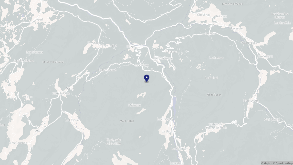 Aperçu cartographique de La Vernaz, centré sur la commune