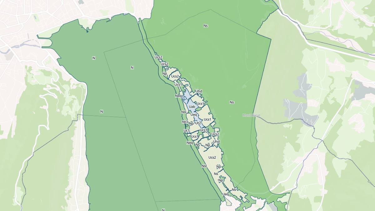 Aperçu cartographique de Veyrier-du-Lac, centré sur la commune