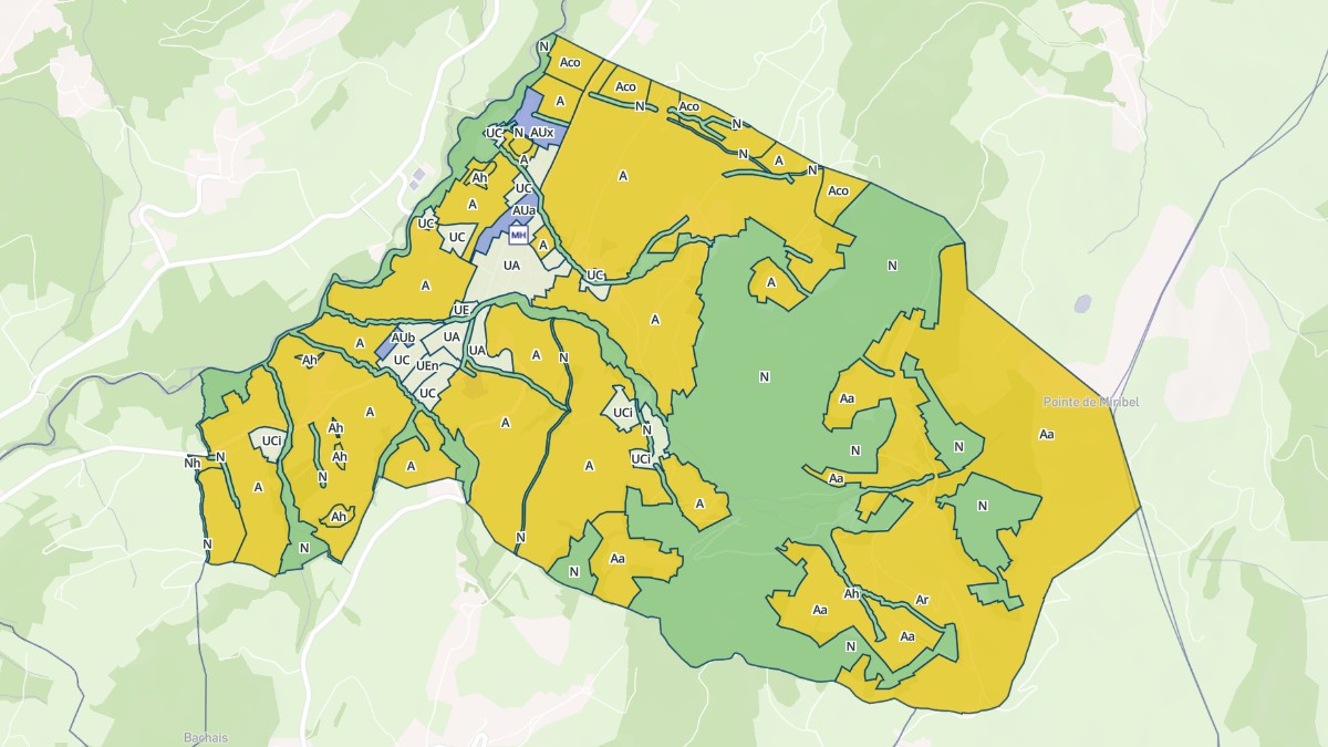 Aperçu cartographique de Villard, centré sur la commune