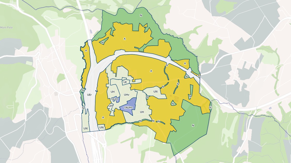 Aperçu cartographique de Villy-le-Pelloux, centré sur la commune
