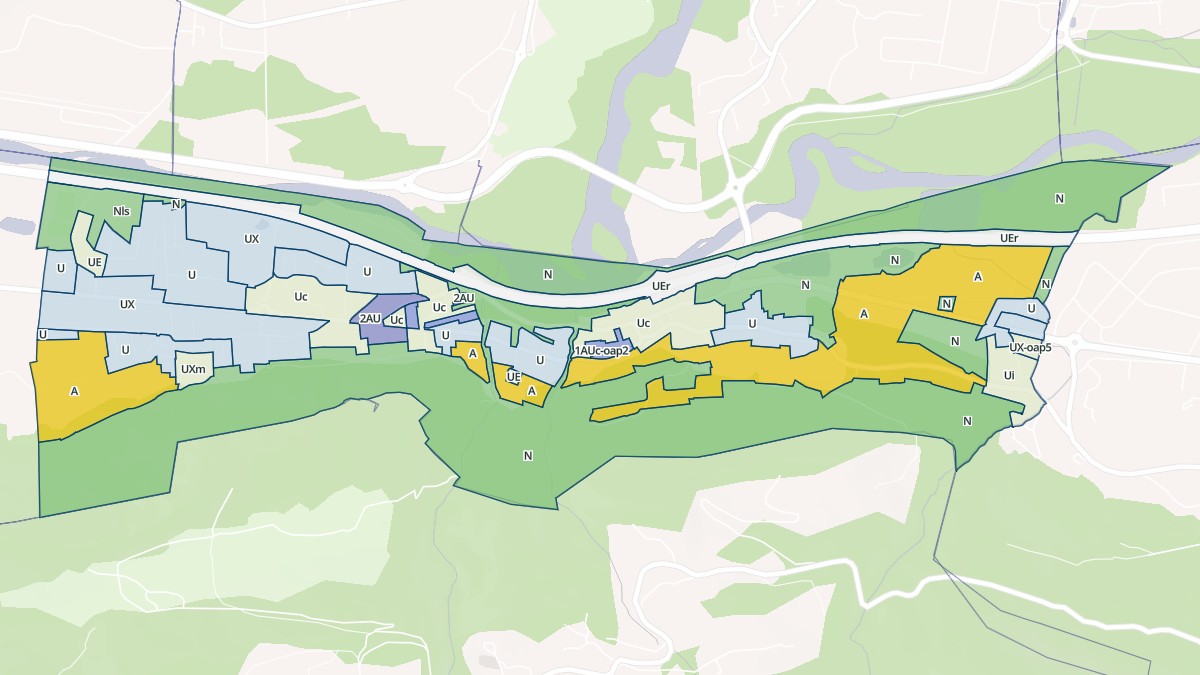 Aperçu cartographique de Vougy, centré sur la commune
