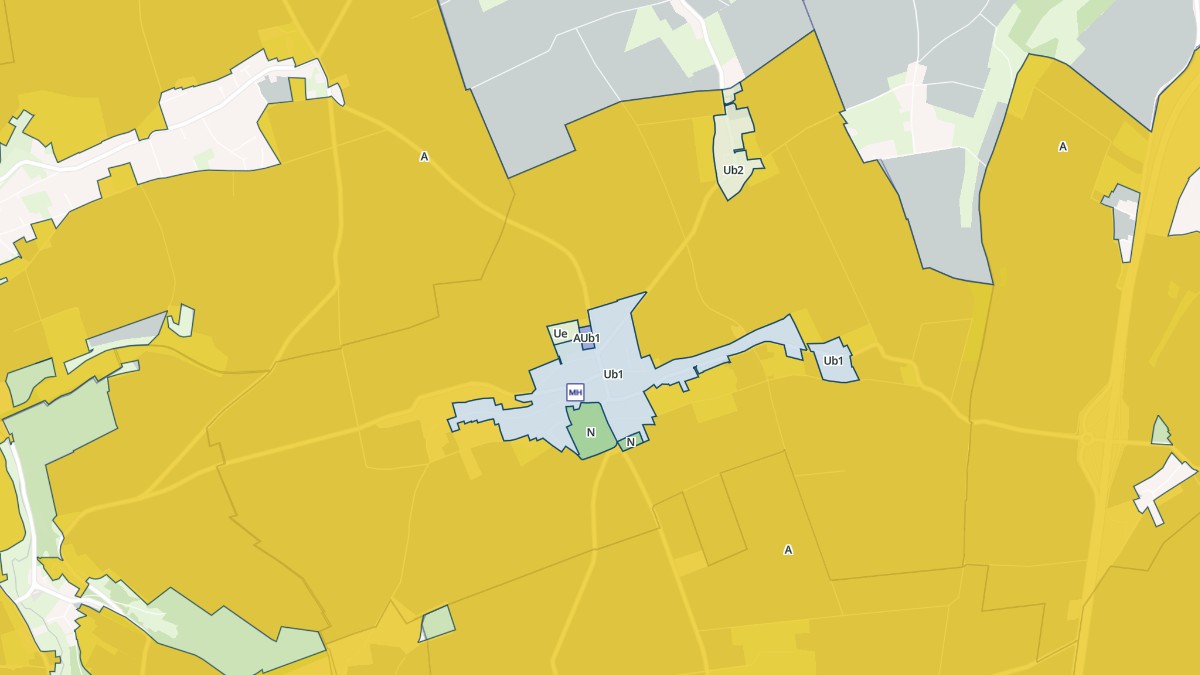 Aperçu cartographique de Auppegard, centré sur la commune
