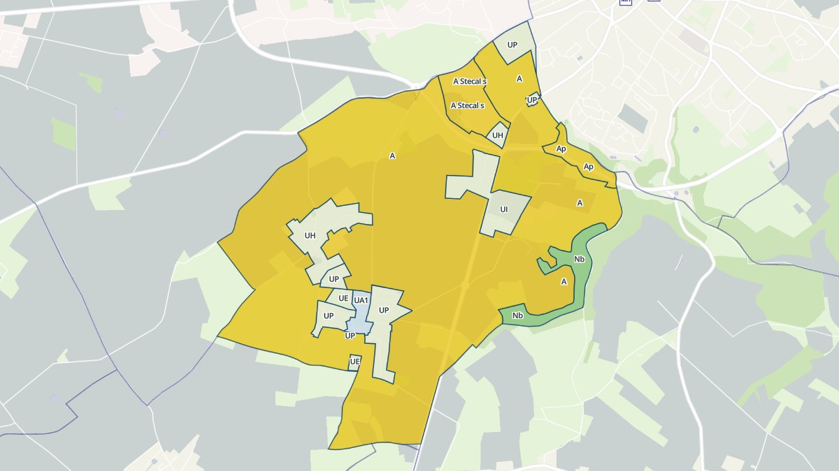 Aperçu cartographique de Auzebosc, centré sur la commune