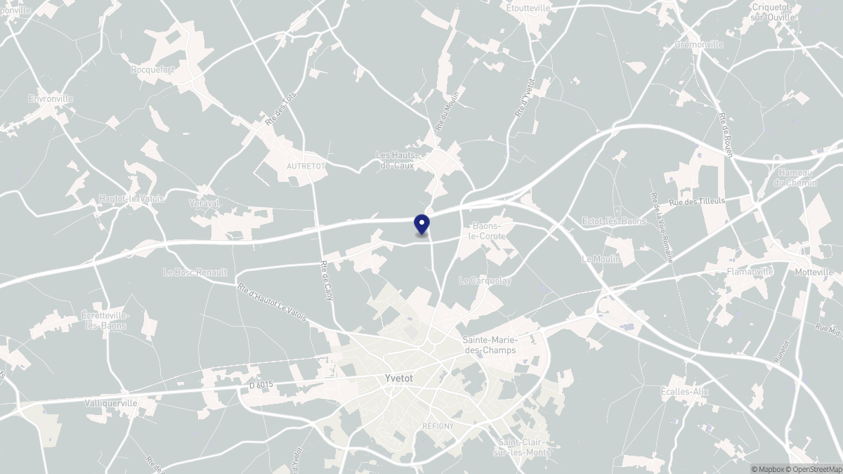 Aperçu cartographique de Baons-le-Comte, centré sur la commune