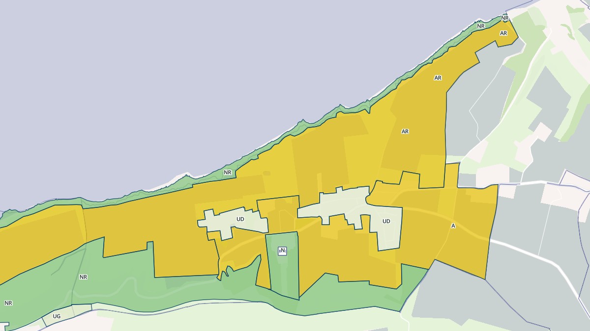 Aperçu cartographique de Bénouville, centré sur la commune