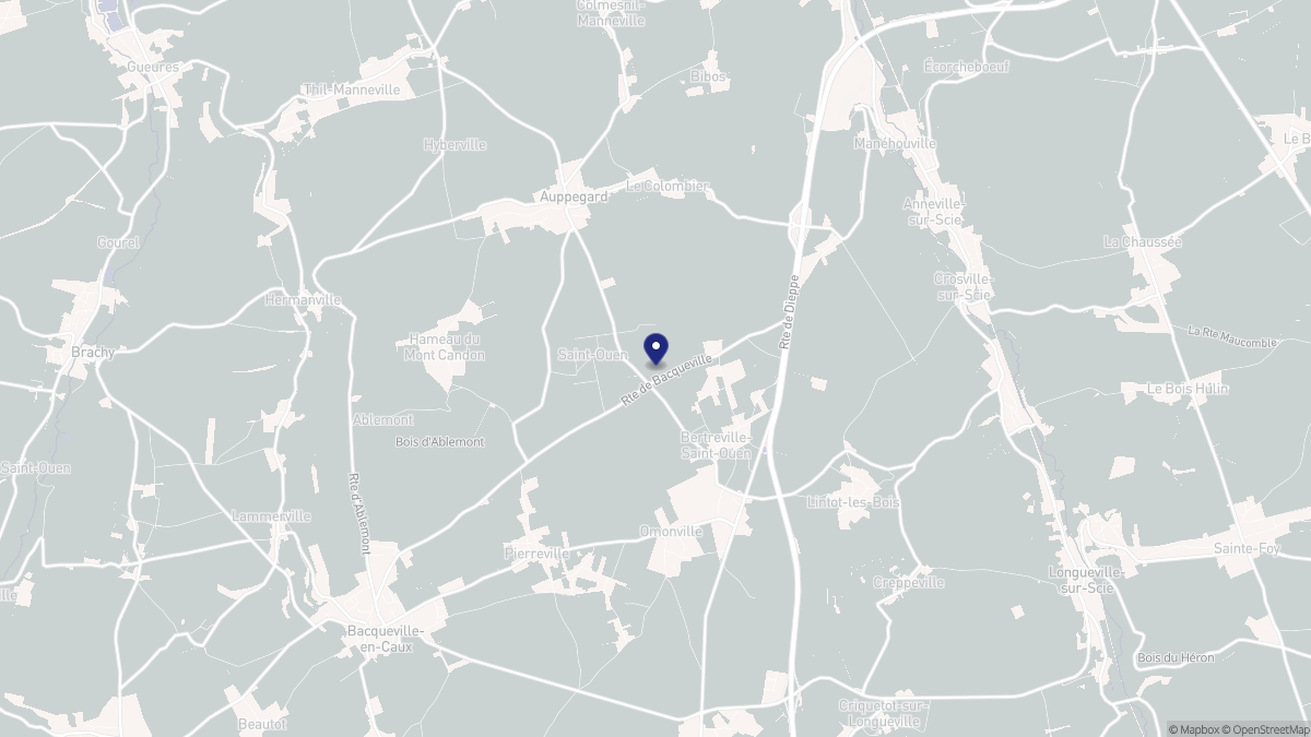 Aperçu cartographique de Bertreville-Saint-Ouen, centré sur la commune