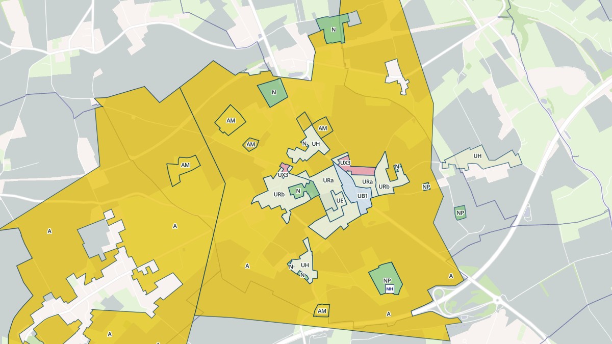 Aperçu cartographique de Beuzeville-la-Grenier, centré sur la commune